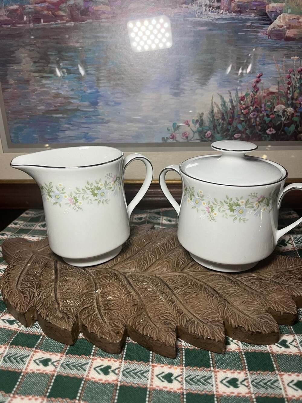 Johann Haviland Forever Spring Creamer and Covered Sugar Bowl Set